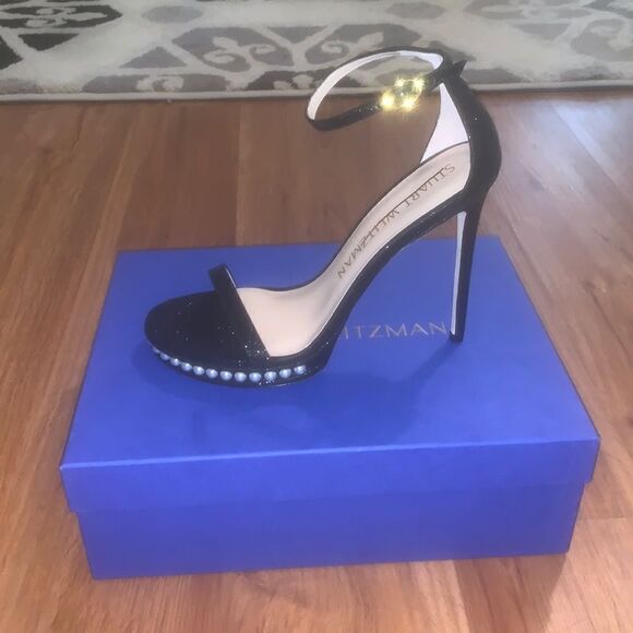 Stuart Weitzman Nudist Disco Pearl Sandals - Picture 6 of 11